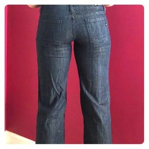 Citizens of Humanity wide leg trousers dark blue